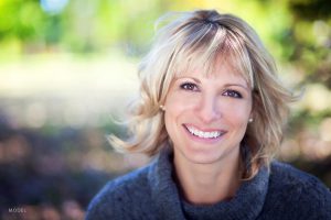 Beautiful Middle Aged Female Smiling Outdoors